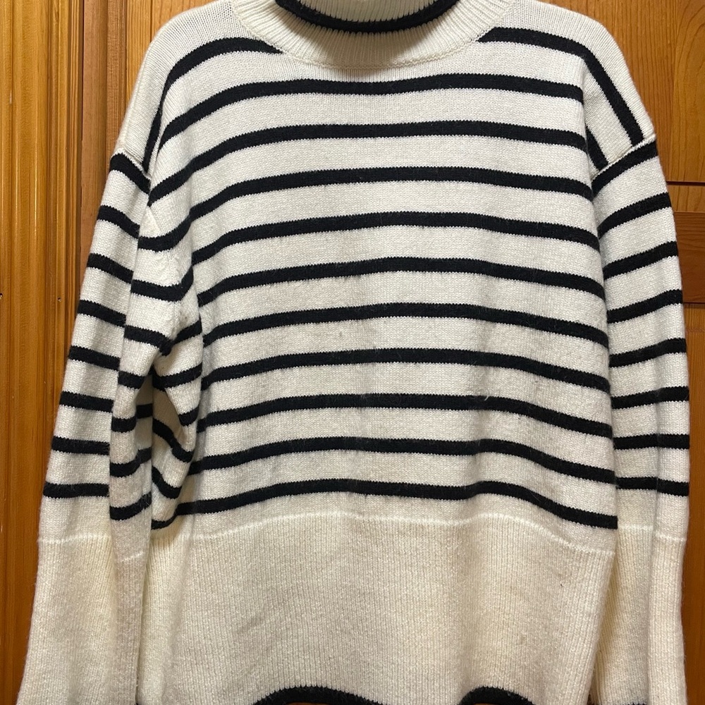 Striped Black and White oversized Sweater